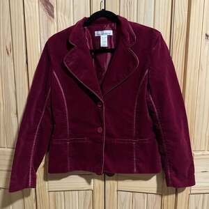 Jones New York Sport Vintage Burgundy Blazer Jacket